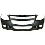 FitParts Compatible with Front Bumper Cover 2008-2012 Chevrolet Malibu LS LT LTZ Hybrid Sedan 08-12. New, Primed and Ready for Paint. with Fog Light