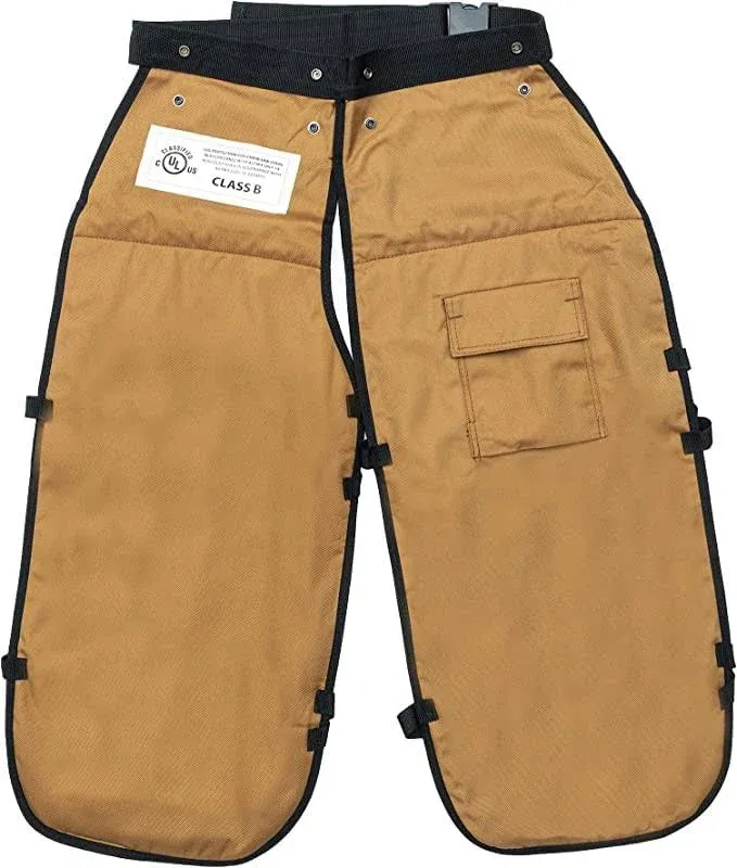 Chainsaw Chaps For Men - Chain Saw Chaps For Men, Apron Style W/Pocket & Adjustable Belt, Safety Equipment