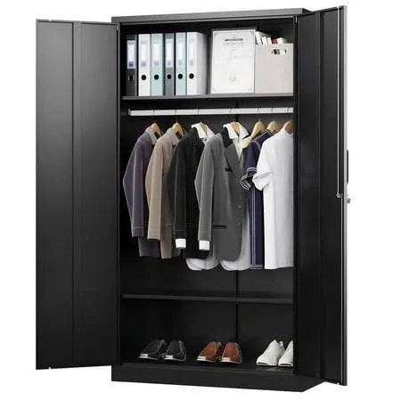 Fesbos Metal Wardrobe Cabinets with Lock