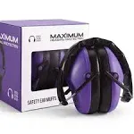 Pro for Sho 34dB Shooting Ear Protection - Special Designed Ear Muffs Lighter Weight & Maximum Hearing Protection , Purple