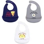 Hudson Baby Unisex Baby Silicone Bibs, Pizza, One Size