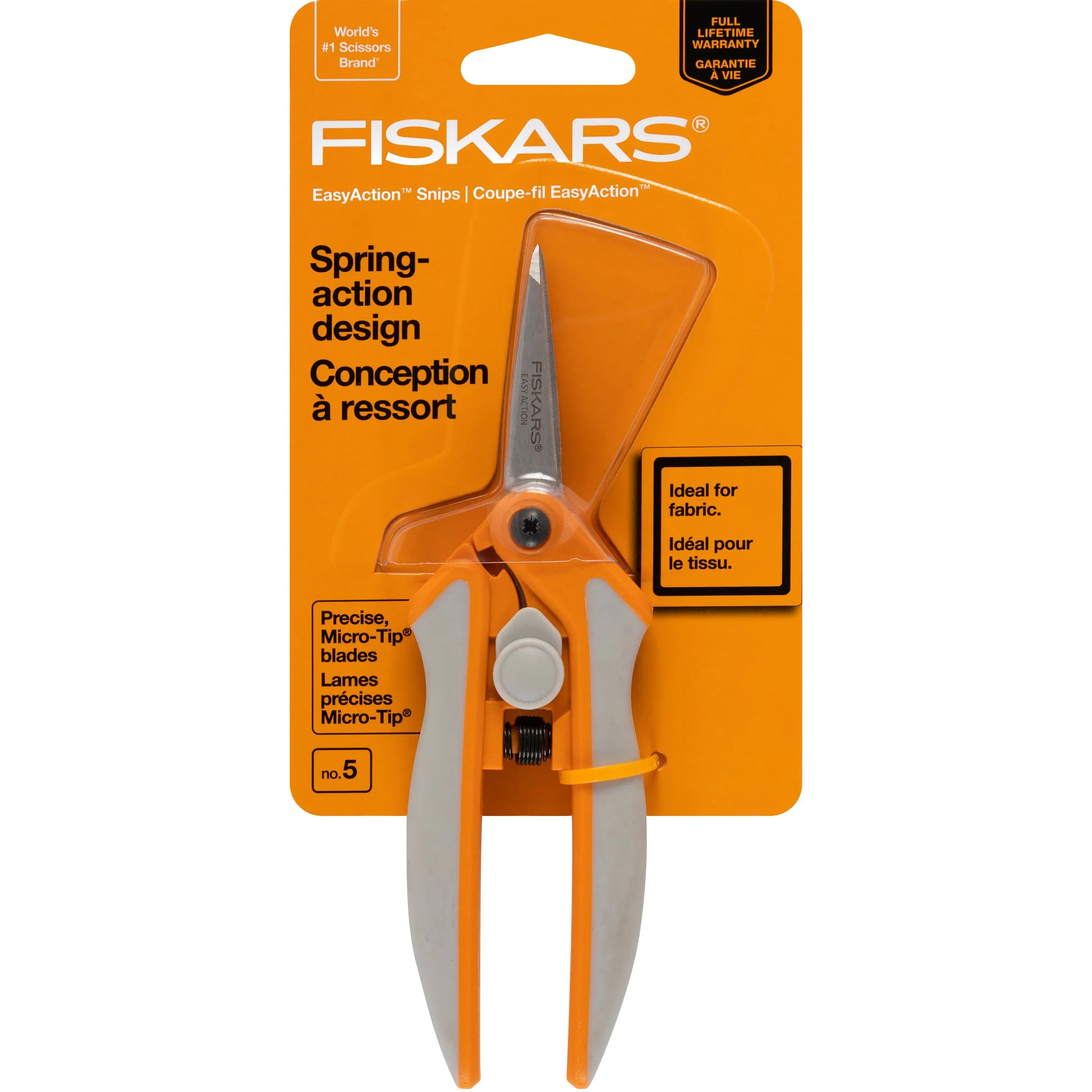 Fiskars Easy Action Micro - Tip Scissors-  5 Inch, 1 Pack of 1 Piece