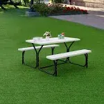 Outdoor Picnic Garden Party Table and Bench set-White