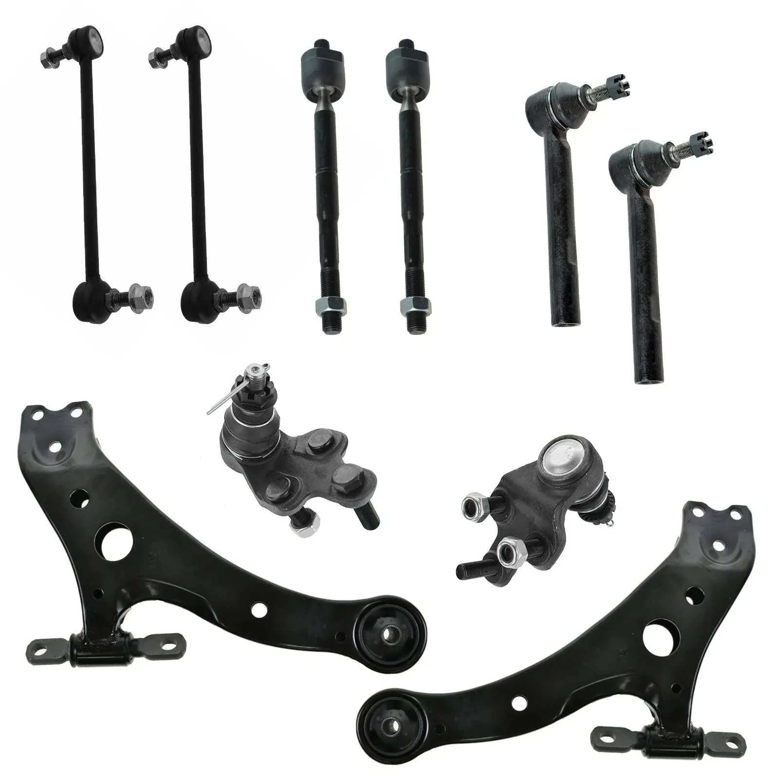 Autos Part Outlet™ New Front 10 Piece Steering & Suspension Kit Compatible with 2004-2009 Lexus RX330 RX350 Toyota Highlander