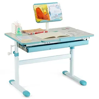 Costway Height-Adjustable Kids Desk and Chair Set