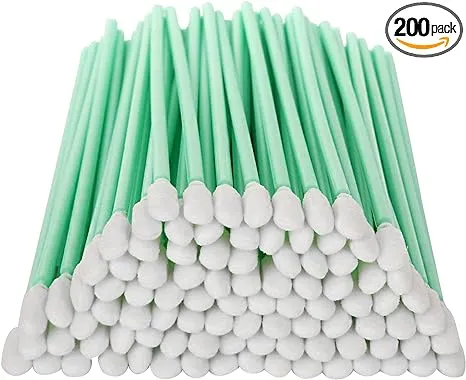 CertBuy 200 Pcs Foam Swab Cleaning Swab Foam Tips, 6.4 Inch Multi-Purpose Foam Cleaning Swabs for Gun, Painting, Crafts, Electronics, Printer, Camera, Optical Lens