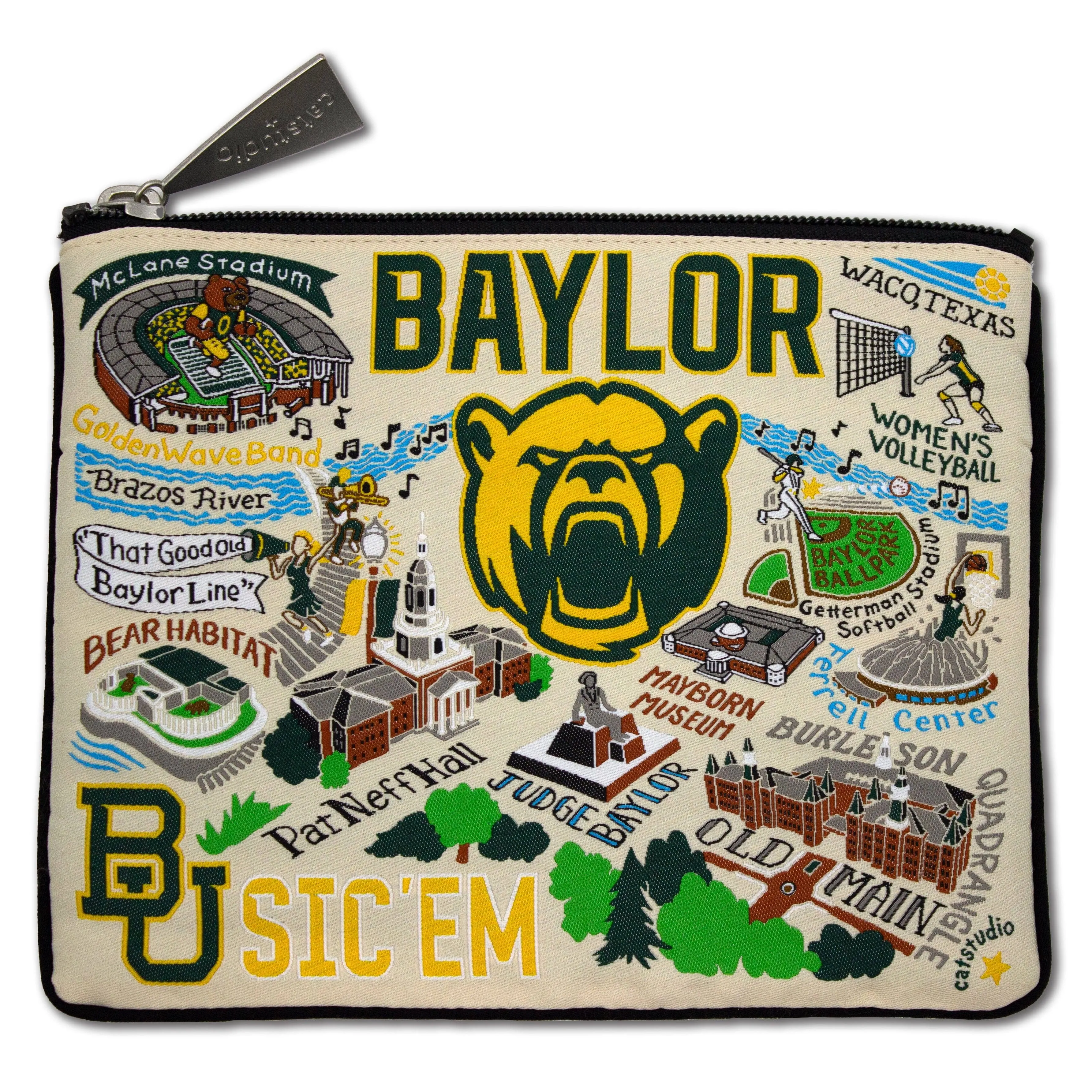 Baylor University Collegiate Zip Pouch