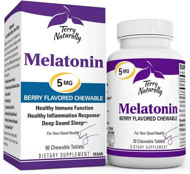 Terry Naturally - Melatonin 50 Chewable Tablets Berry 5 mg