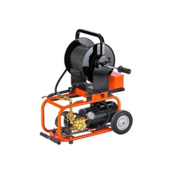 General M-1450-C Electric 1500 PSI Sewer Jetter w/ 150&#039; x 1/4&#034; &amp; 75&#034; x 1/8&#034; Hose