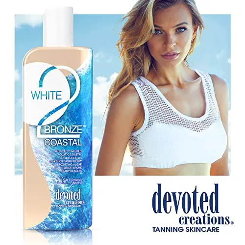 Devoted Creations White 2 Bronze Coastal Blue Hued Tan Enhancer