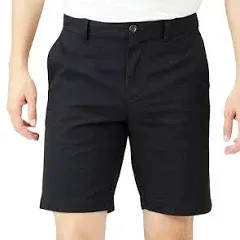 Essentials Men&#x27;s Navy Blue Slim Fit Flat Front Chino Shorts NWT Sz 36W 9&quot; Inseam