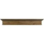 Mantels Direct Bellamy 60" Decorative Wood Fireplace Mantel Shelf in Vintage Ash