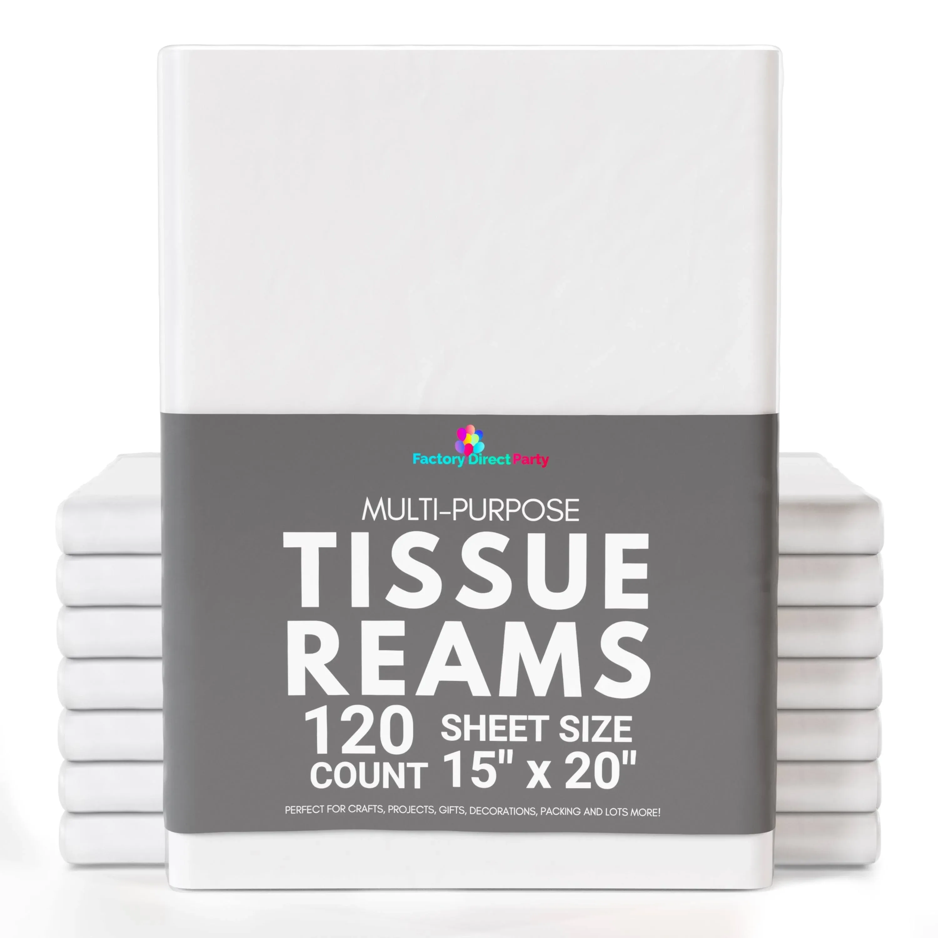 White Tissue Paper 20 In. x 30 In. | 120 Sheets