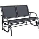 Outsunny 48" Freestanding Patio Glider Bench - Dark Gray