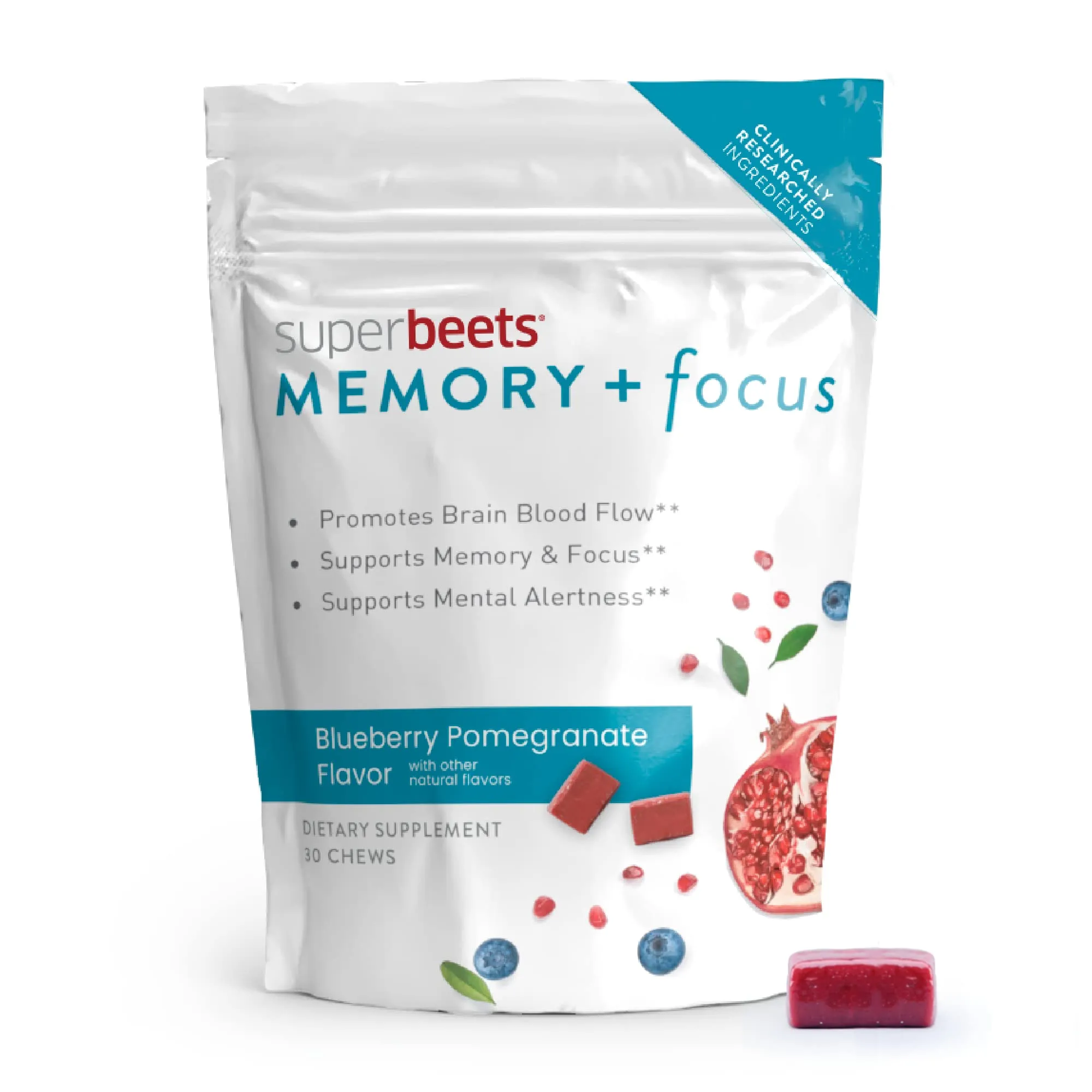 SuperBeets Memory + Focus 30 Chews