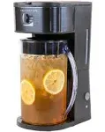 3-Quart Black Stainless Steel Café&#039; Ice Iced Coffee and Tea Brewing System