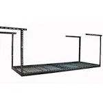 MonsterRax 3' x 8' Overhead Garage Storage Rack - Hammertone - 18 in. to 33 in.