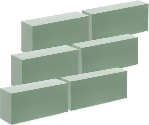 FloraCraft Floral Desert DryFōM 6 Piece Brick 2.6 Inch x 3.4 Inch x 7.8 Inch Green