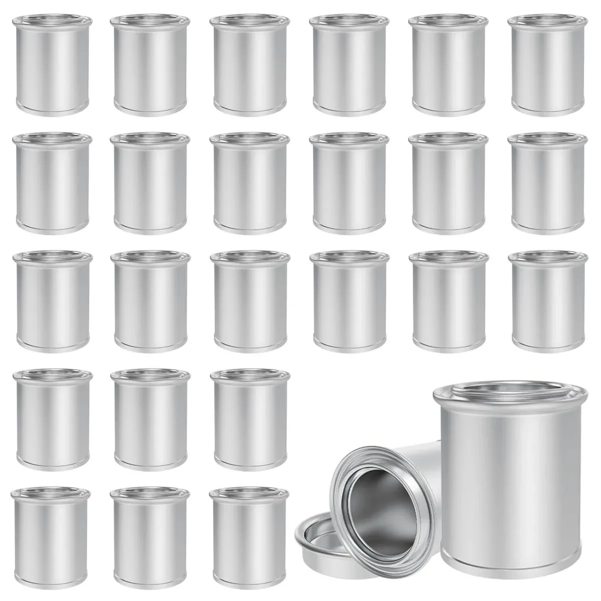 Esamploe 24 Pack Empty Metal Paint Cans with Lids14 Pint Size 12 Cup C