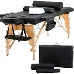 Massage Bed Spa Bed 73 Long Portable 2 Folding Carry Case Table Heigh Adjustable Salon Bed Face Cradle