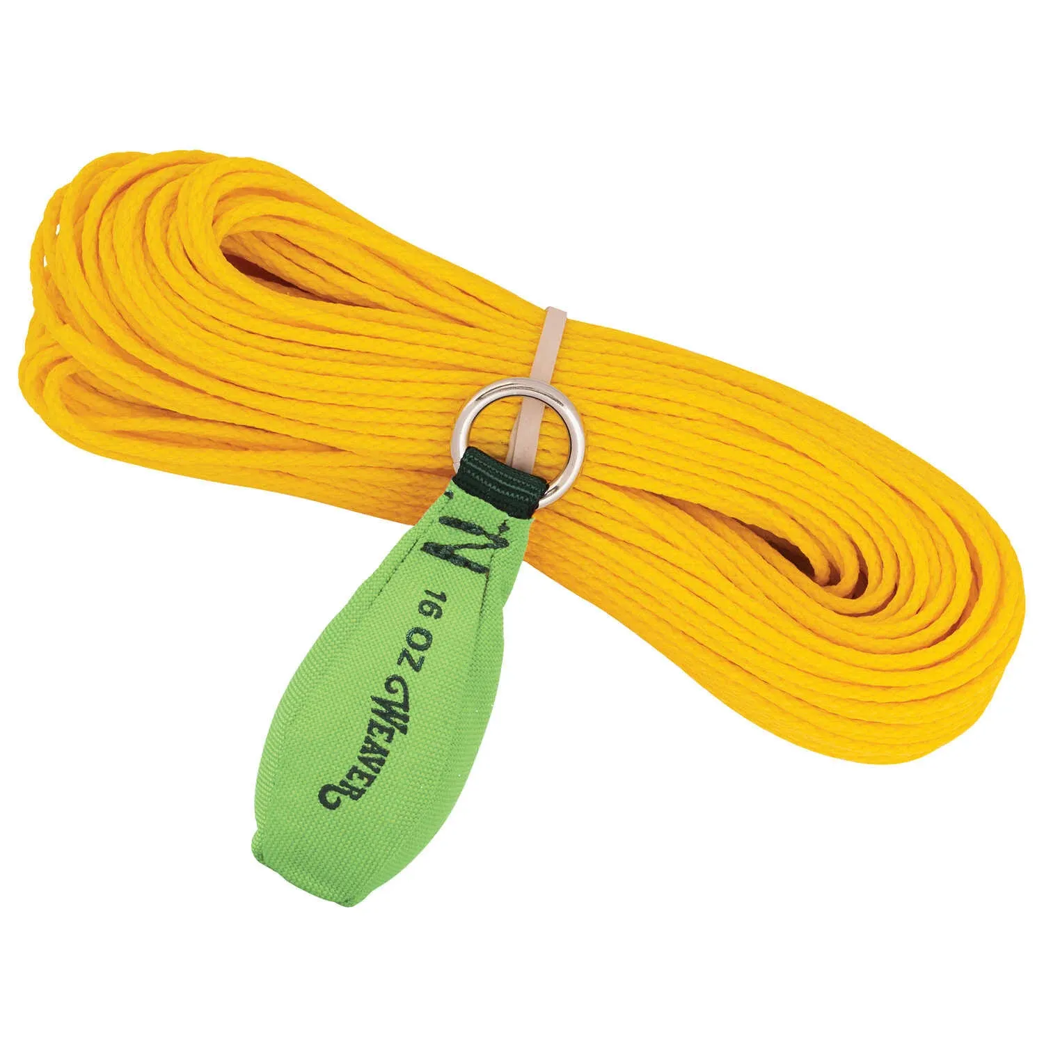 WEAVER THROW WEIGHT &amp; LINE KIT 16 oz. X 150&#039; ROPE NEON GREEN THROW WEIGHT