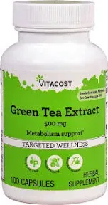 Vitacost Green Tea Extract Standardized 500 mg 100 Capsules