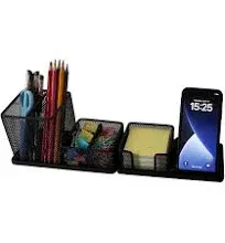 Desk Organizer with Pen holder, Sticky note holder, Pencil holder, Phone holder and Stationery holder,Home Office Desk organizers and accessories