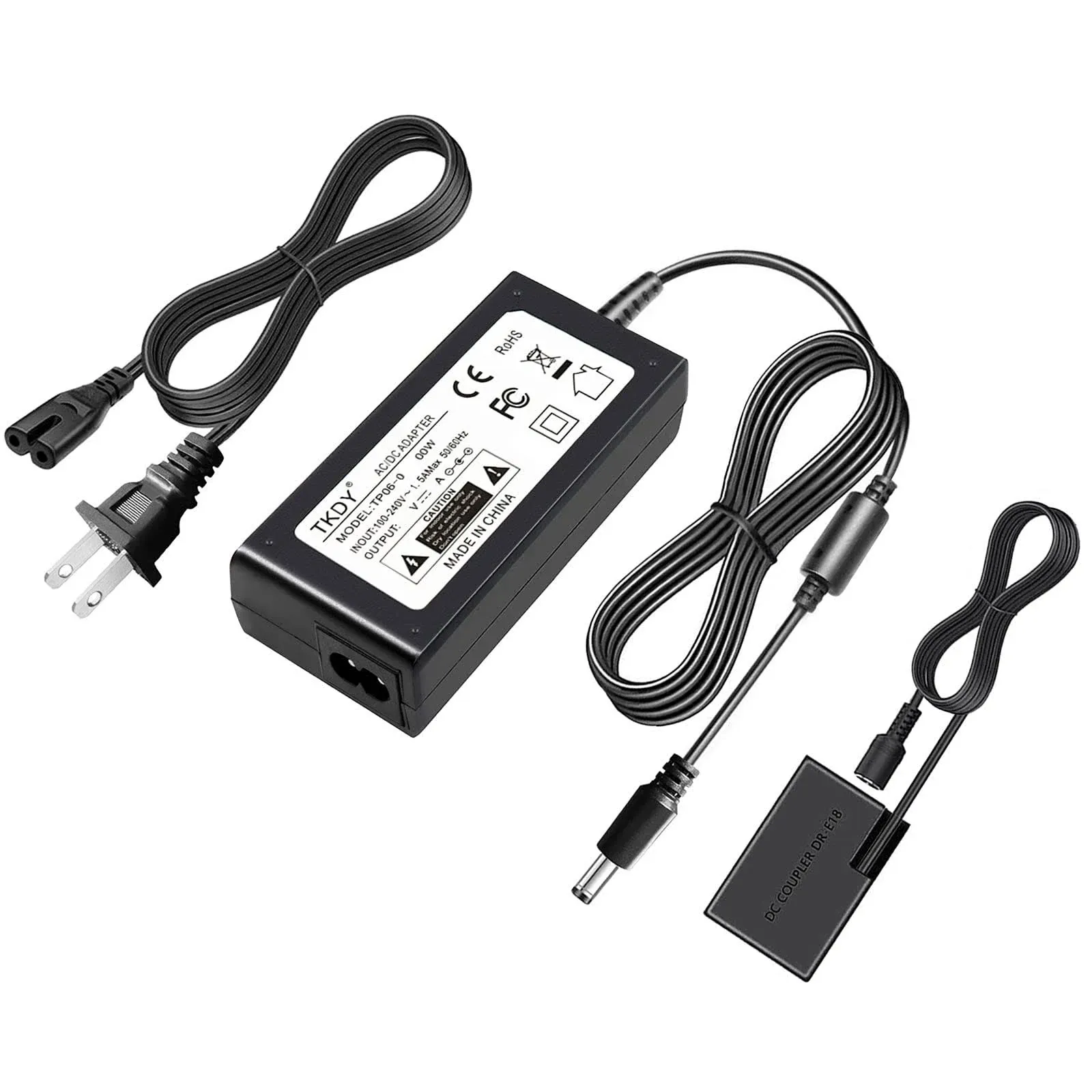 ACK-E18 for Canon Camera Power Supply DR-E18 Dummy Battery LP-E17 DC Coupler ...