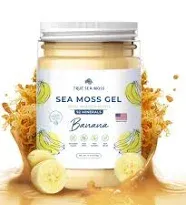 TrueSeaMoss Wildcrafted Irish Sea Moss Gel - Made with Dried Seaweed & Fresh Sea Vegetables, Seamoss - Made in USA (Blue Spirulina and Raspberry, Pack of 1)