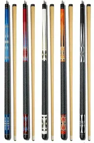 Set of 5 Pool Cues New 58" Billiard House Bar Pool Cue Sticks