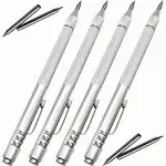 NEPAK 4 Pack Metal Scribe Tool,Tungsten Carbide Scriber Pen with Magnet, for Machinist,Engraving,Welding(with 24 Marking Tips)