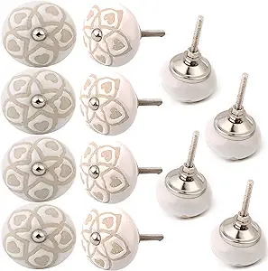 Set of 12 Ceramic Knobs Decorative Knobs for Home Kitchen Cabinet Cupboard Door Dresser Wardrobe Pulls Cabinet Knobs Ceramic Drawer Pull Kitchen