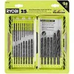 RYOBI Black Oxide Round Shank Drill Bit Set (25-Piece)