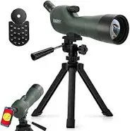 Emarth 20-60x60AE 45 Degree Angled Spotting Scope with Tripod, Phone Adapter, Carry Bag, Scope for Target Shooting Bird Watching Hunting Wildlife