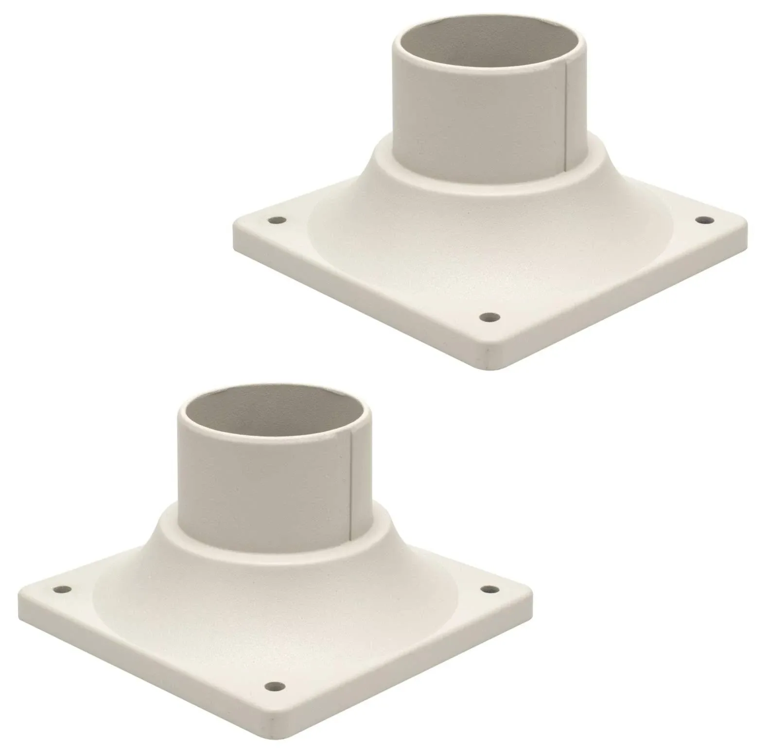 Outdoor Post Light Mounting Base Pier Mount Base 2-Pack White