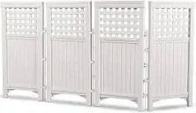 Suncast Outdoor Garden Yard 4 Panel Screen Enclosure Gated Fence