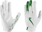 Nike Vapor Jet 8.0 Adult Football Gloves - White/Pine Green / M