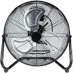 Simple Deluxe 20 inch 3-Speed High Velocity Heavy Duty Metal Industrial Floor Fans , Black, 20"