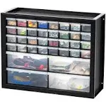 Iris USA 36 Drawer Stackable Storage Cabinet for Hardware Parts Crafts and Toys, Black