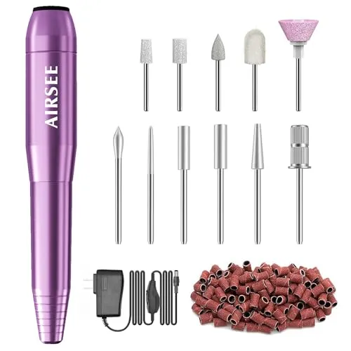 Electric Nail Drill Kit 11pc Bits Manicure Pedicure Acrylic Gel Polishing Tool