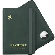 Stouchi Passport Holder with Airtag Slot, Airtag Passport Wallet for Men, Slim L