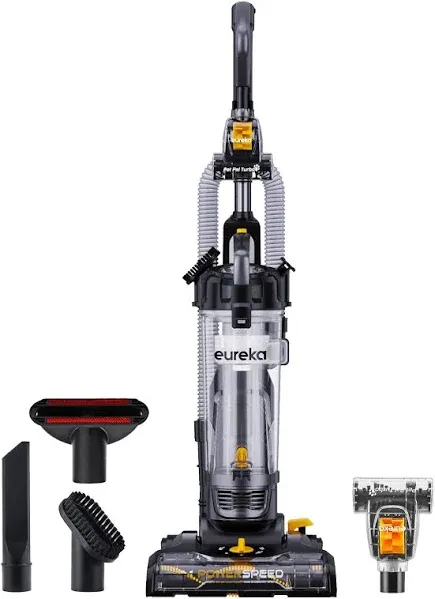 Eureka PowerSpeed Lightweight Powerful Upright Vacuum Cleaner for Carpet and Hard Floor, Pet Turbo, Black