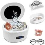 Ultrasonic Jewellery Cleaner -Silver Cleaner for Jewelry Rings Eyeglasses Watches Coins Tools Razors Earrings Necklaces Dentures,Waterproof with Five Digital Timer and 25 Ounces Tank