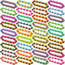 92 Pack 24 Links Wacky Tracks Snap and Click Fidget Toys,Fidget Snake Toy for Party Favors,Plastic Chains Finger Sensory Toys,Stress Relief Toys for Kids