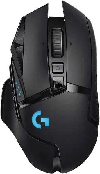 Logitech G502 Lightspeed Wireless Gaming Mouse Bundle with RGB Gaming Mouse Pad with 15W Wireless Charging and 4-Port 3.0 USB Hub (3 Items)