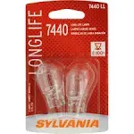 Sylvania 7440LL.BP2 Sylvania Longlife Clear 2 Lamps For Pack, Made in Japan 25w