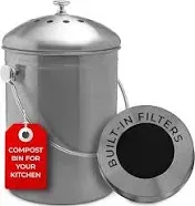 EPICA Compost Bin 1.3 Gallon-Include<wbr/>s Charcoal Filter