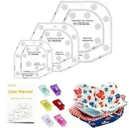 Bowl Cozy Template Cutting Ruler Set Bowl Cozy Pattern Templates for Sewing Q...