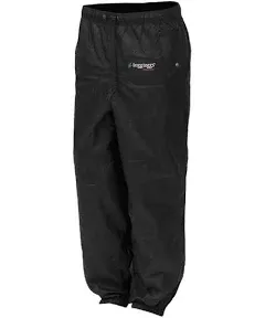 FROGG TOGGS Men's Pro Action Rain Pants Black Large 34-38X33