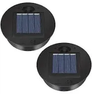 2 Pack Solar Lights Replacement Top - 7 Lumens LED Solar Panel Lantern Lid Light